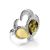 Multicolor Dazzling Amber Ring In Sterling Silver The Eagles, Ring Size: 4 / 15, image 