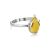 Honey Amber Ring In Sterling Silver The Twinkle, Ring Size: 6 / 16.5, image 