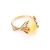 Oval Cut Amber Ring In Gold The Crocus, Ring Size: 4 / 15, image 