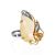 Adjustable Gold-Plated Ring With Mammoth Tusk The Era, Ring Size: Adjustable, image 