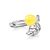 Sterling Silver Ring With Honey Amber The Florina, Ring Size: 4 / 15, image 