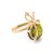 Green Amber Ring In Gold-Plated Silver The Paradise, Ring Size: 5.5 / 16, image 