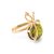 Green Amber Ring In Gold-Plated Silver The Paradise, Ring Size: 7 / 17.5, image 