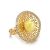 Wonderful Honey Amber Ring In Gold-Plated Silver With Crystals The Venus, Ring Size: 5.5 / 16, image 