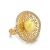 Wonderful Honey Amber Ring In Gold-Plated Silver With Crystals The Venus, Ring Size: 13 / 22, image 