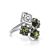 Green Amber Ring In Sterling Silver The Vernissage, Ring Size: 5 / 15.5, image 