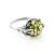 Bright Green Amber Ring In Sterling Silver The Lucia, Ring Size: 4 / 15, image 