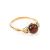 Cherry Amber Ring In Gold-Plated Silver With Crystals The Sambia, Ring Size: 5 / 15.5, image 