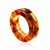 Cognac Amber Band Ring The Magma, image 