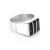 Bold Silver Signet Ring With Cherry Amber The London, Ring Size: 4 / 15, image 