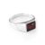 Bold Silver Ring With Cherry Amber The London, Ring Size: 5 / 15.5, image 