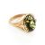 Refined Green Amber Ring In Gold The Astrid, Ring Size: 4 / 15, image 
