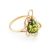 Flower Amber Ring In Gold The Daisy, Ring Size: 4 / 15, image 