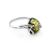 Sterling Silver Ring With Green Amber The Palermo, Ring Size: 4 / 15, image 