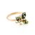 Green Amber Ring In Gold With Crystals The Verbena, Ring Size: 7 / 17.5, image 