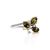 Cute Sterling Silver Ring With Green Amber And Crystals The Verbena, Ring Size: 4 / 15, image 