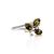 Cute Sterling Silver Ring With Green Amber And Crystals The Verbena, Ring Size: 12 / 21.5, image 