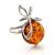 Delicate Amber Ring In Sterling Silver The Paradise, Ring Size: 4 / 15, image 