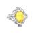 20's Style Amber Ring In Sterling Silver The Luxor, Ring Size: 6.5 / 17, image 