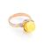 Gorgeous Amber Ring In Gold With Diamonds The Goddess, Ring Size: 4 / 15, image 
