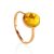 Unique Amber Ring In Gold With Inclusion The Clio, Ring Size: 6.5 / 17, image 