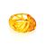 Unique Carved Amber Ring The Magma, image 