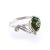 Green Amber Ring In Sterling Silver The Swan, Ring Size: 4 / 15, image 