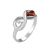 Sterling Silver Ring With Cognac Amber The Amour, Ring Size: 4 / 15, image 
