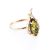 Floral Amber Ring In Gold The Tulip, Ring Size: 8.5 / 18.5, image 