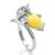 Cute And Fabulous Sterling Silver Ring With Honey Amber The Cats, Ring Size: 4 / 15, image 