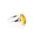 Lemon Amber Ring In Sterling Silver The Amaranth, Ring Size: 4 / 15, image 