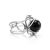 Adjustable Amber Ring In Sterling Silver The Flamenco, Ring Size: Adjustable, image 