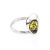 Elegant Green Amber Ring In Sterling Silver The Orion, Ring Size: 3 / 14, image 