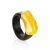 Hornbeam Wood Ring With Honey Amber The Indonesia, Ring Size: 8 / 18, image 