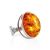 Bold Cognac Amber Ring In Sterling Silver The Glow, Ring Size: Adjustable, image 