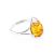 Delicate Amber Ring In Sterling Silver The Selena, Ring Size: 4 / 15, image 