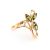 Green Amber Ring In Gold The Verbena, Ring Size: 4 / 15, image 