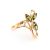 Green Amber Ring In Gold The Verbena, Ring Size: 8 / 18, image 