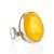Gorgeous Honey Amber Ring In Sterling Silver The Glow, Ring Size: Adjustable, image 