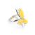 Asymmetric Silver Ring With Bright Honey Amber The Pegasus, Ring Size: 4 / 15, image 