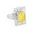 Lemon Amber Ring In Sterling Silver The Venus, Ring Size: 4 / 15, image 