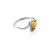 Classy Silver Ring With Cognac Amber The Amaranth, Ring Size: 4 / 15, image 