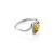 Classy Silver Ring With Cognac Amber The Amaranth, Ring Size: 5.5 / 16, image 