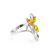 Floral Amber Ring In Sterling Silver The Verbena, Ring Size: 4 / 15, image 