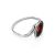 Cute Silver Ring With Cherry Amber The Amaranth, Ring Size: 4 / 15, image 