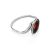 Cute Silver Ring With Cherry Amber The Amaranth, Ring Size: 5.5 / 16, image 