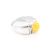 Bold Honey Amber Ring In Sterling Silver The Rondo, Ring Size: 4 / 15, image 