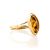 Leaf Cut Amber Ring In Gold The Sophia, Ring Size: 4 / 15, image 