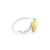 Sterling Silver Ring With Honey Amber The Amaranth, Ring Size: 6 / 16.5, image 