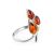 Floral Amber Ring In Sterling Silver The Verbena, Ring Size: 5 / 15.5, image 